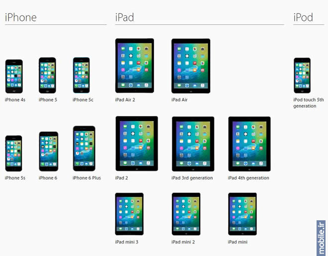 iOS 9 - آی&zwnj;او&zwnj;اس 9